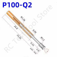 100PCS Spring Test Probe P100-Q2 4-claw Head Test Pin Head Dia 1.5mm Length 33.35mm Needle Dia 1.36mm Spring Pogo Pin P100-Q Nails Screws Fasteners