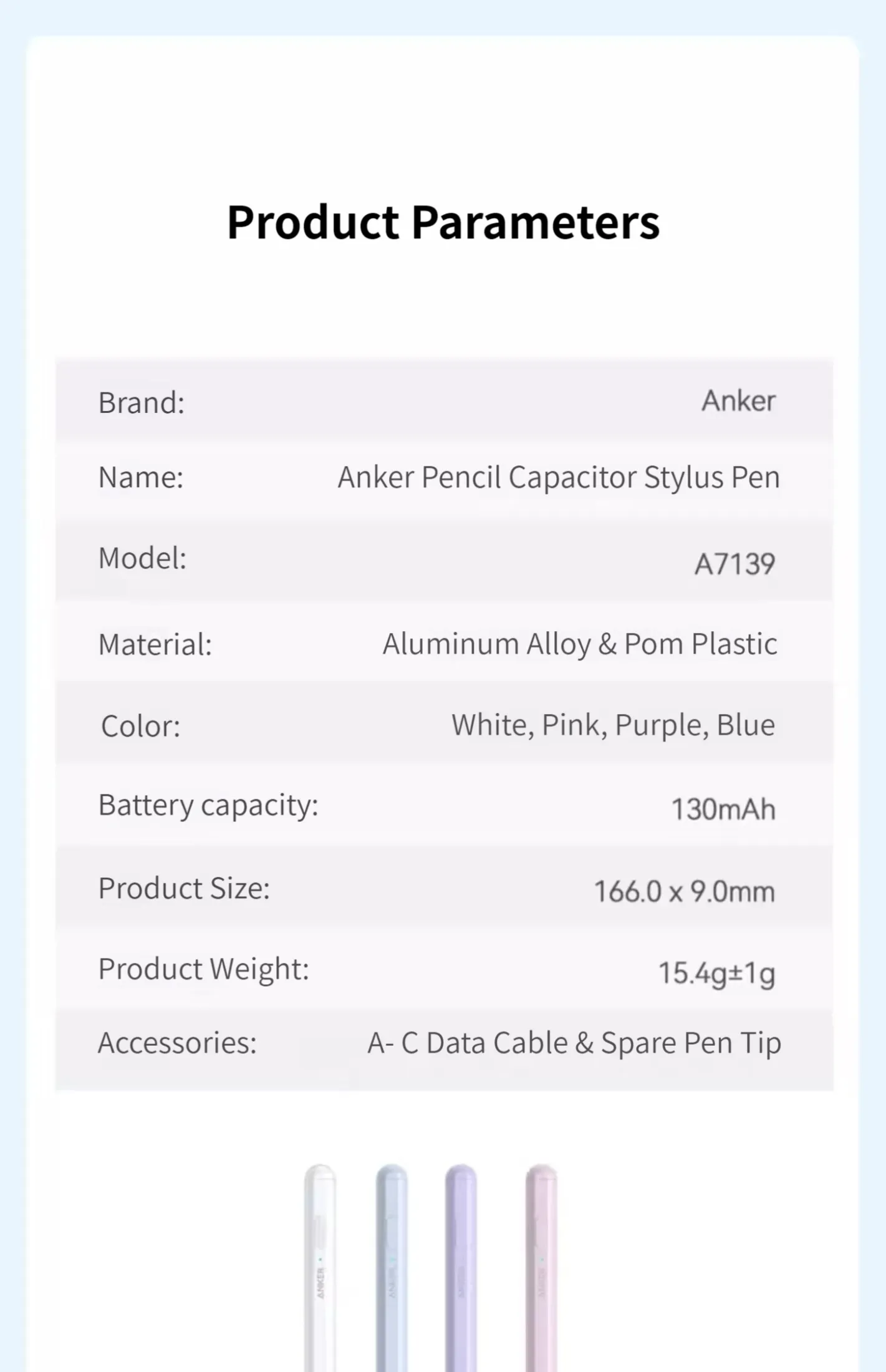 Anker Pencil Capacitive Stylus Pen (A7139) Price in Bangladesh ShopZ BD