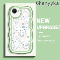 เคส Chenyyyka สำหรับ Realme C30 C30s Narzo 50i Prime Case การ์ตูน Cinnamoroll ดีไซน์ใหม่ขอบครีมนุ่มโปร่งใสลายกล้องถ่ายรูปเคสมือถือฝาครอบป้องกันที่เรียบง่ายอ่อนโยน