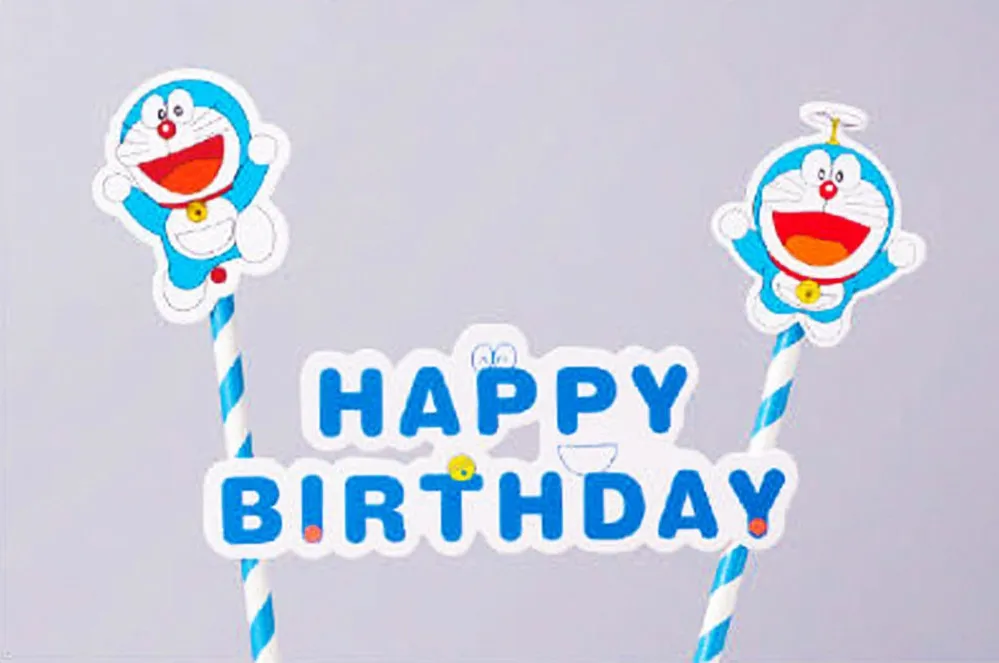 Doraemon Happy Birthday Cake Decoration Set Lazada