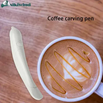  Latte Art Pen, White Spice Pen Electric Coffee Pen for