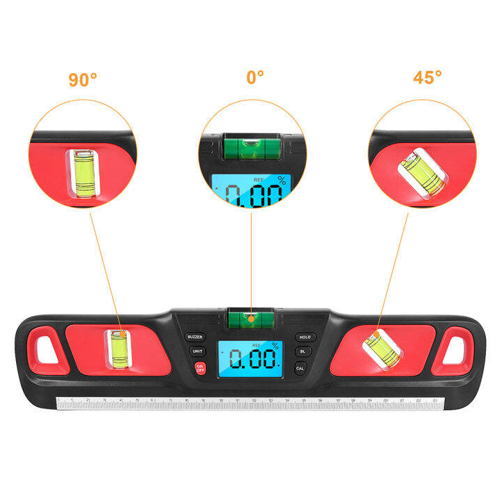 400มิลลิเมตรระดับดิจิตอล-inclinometer-360องศาอิเล็กทรอนิกส์ดิจิตอลไม้โปรแทรกเตอร์ป้องกันการล่มสลายสำหรับรถไฟอนุรักษ์น้ำชีววิทยา