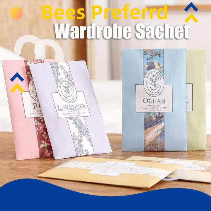 Ready stock Natural Smell wardrobe sachet Hanging Scented Sachets Closet Drawer Car Sachet Bag