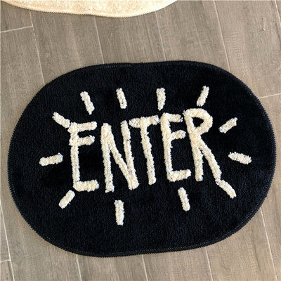 Cuife Nordic Ins Black And White Simplicity High Quality Bath Mat Bathroom Bedroom Non-slip Mats Rugs For Kitchen 45X65 CM