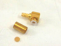 RF Connectors / Huber Suhner 12.4GHz Coaxial Connectors MMBX right angel cable plug (m)