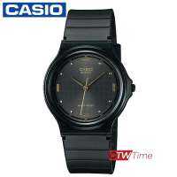 Casio นาฬิกาข้อมือผู้ชาย สายยางเรซิ่น รุ่น MQ-76-1ALDF (หน้าปัดสีดำ)