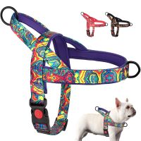 No Pull Safety Dog Harness Nylon Medium Large Dog Harnesses Padded Pet Pitbull Vest Durable Adjustable for Medium Big Dog Leashes