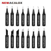 NEWACALOX 16pcs/lot Lead Free Black Metal Soldering Iron Tips 900-T For Hakko Rework Soldering Station Tool Kits