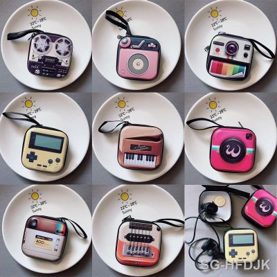 Mini Portable Earphone Bag Coin Purse Headphone USB Cable Case Storage Box Wallet Carrying Pouch Bag Earphone for Airpods Case