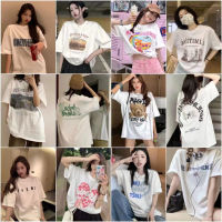 KoreanDress?(พร้อมส่งจากกทม มาถึงใน 3-5 วัน)?เสื้อยืด❤เสื้อ oversize เกาหลี เสื้อแฟชั่นผญ สีขาว ชุดคู่รัก เสื้อยืด ผญสวยๆ สีขาว คอกลม y2k เรียบง่าย