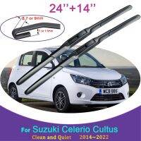 สำหรับ Suzuki Celerio Cultus 2014 2015 2016 2017 ~ 2022ไร้กรอบ Wiper Karet หิมะอุปกรณ์เสริมรถยนต์ที่ปัดน้ำฝนกระจกหน้าด้านหน้า