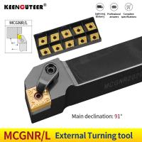 ❂┅♠ 1pc MCGNR2020 MCGNR2525 External Triangul Turning Tool Holder CNMG Carbide Inserts Lathe Cutting Tools Set