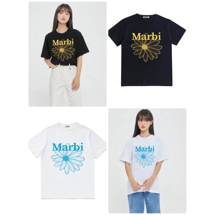 mardi-flower-t-shirt-320-เสื้อยืดลายดอกไม้สุดฮิต-งานชนช็อปแบรนด์ดังเกาหลีเลยค่าา-ผ้ายืด-ทรงสวย-valen