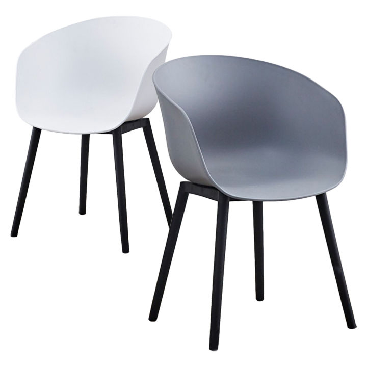 เก้าอี้พลาสติก-เก้าอี้โมเดิร์น-ขาพลาสติก-พร้อมที่พักแขน-รับน้ำหนัก-120-kg-เก้าอี้กินข้าว-เก้าอี้ทำงาน-เก้าอี้คาเฟ่
