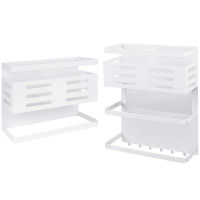 L8Magnetic Spice Rack Organizer - Refrigerator Storage Shelf, Space Saving Paper Towel Holder Shelf for Kitchen