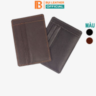 Card holder da bò V129 cao cấp, ví đựng thẻ da thật, ví mini nhỏ gọn, thương hiệu Bụi leather chuyên đồ da thật bảo hành 12 tháng thumbnail
