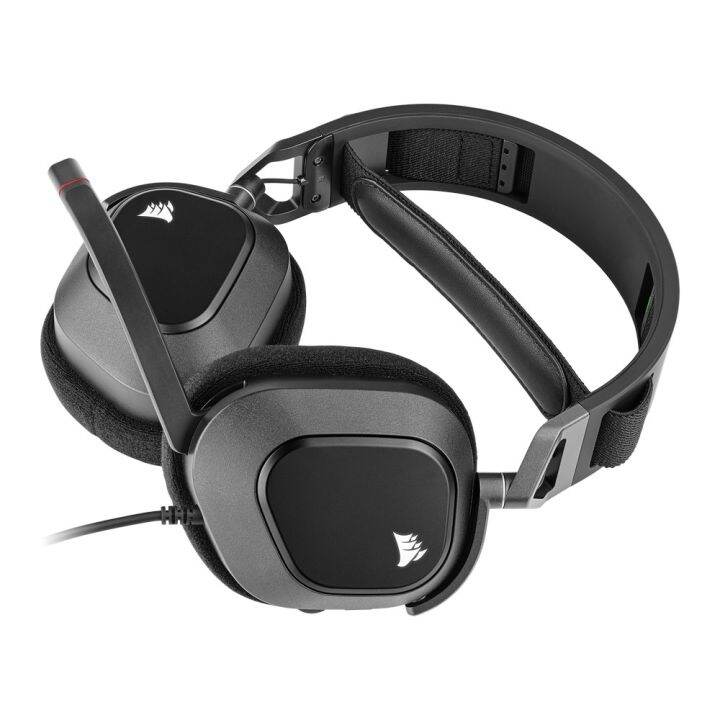 corsair-hs80-rgb-usb-headset-carbon-ca-9011237-ap-หูฟังเกมมิ่ง-มีสาย-สีดำ-ของแท้-ประกันศูนย์-2ปี