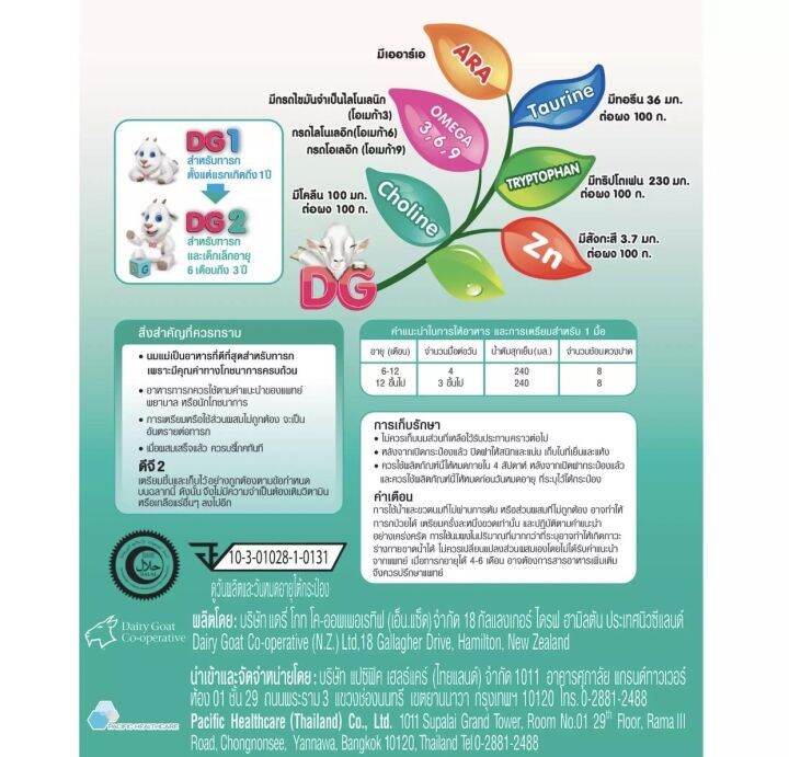 dg1นมแพะ-ดีจี-2-นมสำหรับทารกและเด็กเล็ก-ตั้งแต่-6-เดือน-3-ปี-ขนาด-800-กรัม-แพ้ค-2-กระป๋อง