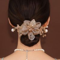 Colorless Zircon Super Shining Hair Ornament Sunflower Hair Ring