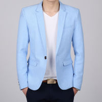 Spring and Autumn Casual Suit Mens Jacket Single Piece Korean Style Trendy Plaid Small Suit Young Mens Slim Jacket Single West