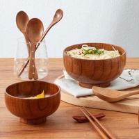 Home Japanese Tableware Creative-anti-hot Soup Bowl Chinese Wooden Bowl Round Bowl Special Bowl