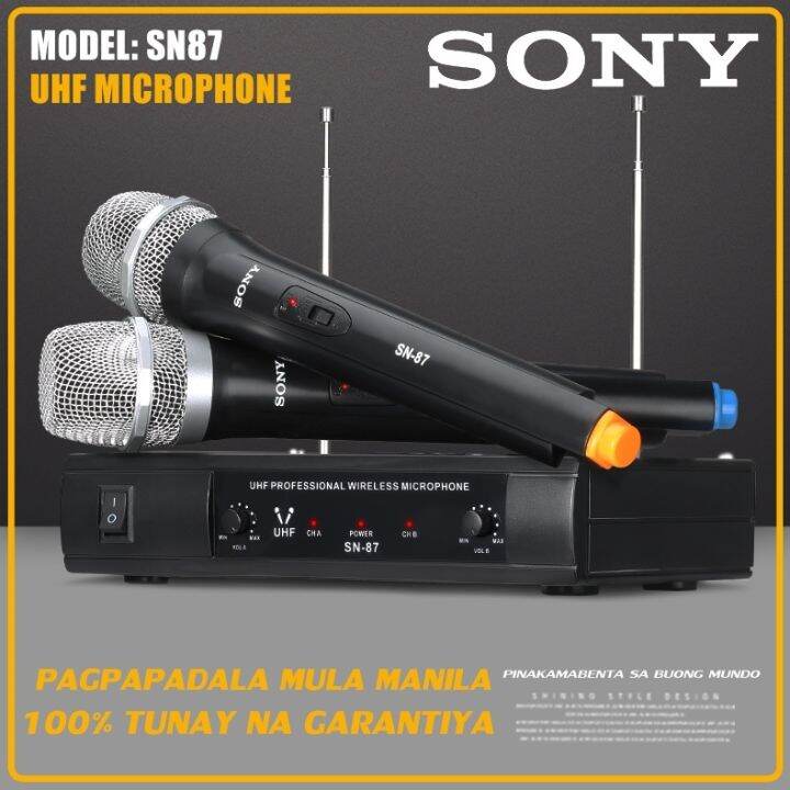 SONY SN87 Wireless Microphone VHF 2 Handheld Professional Audio