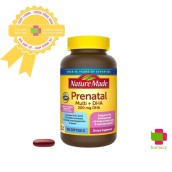 Vitamin tổng hợp bầu Nature Made Prenatal Multi + DHA, Mỹ (150v) bổ sung dinh dưỡng, DHA cho mẹ bầu và sau sinh