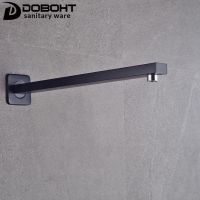 DOBOHT Black Stainless Steel Bathroom Home 40cm Shower Head Arms Rod A40SSYC-BL