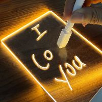 Message Board Creative Led Night Light USB Note Board With Pen Gift Childrens Holiday Decoration Night Light Atmosphere Light