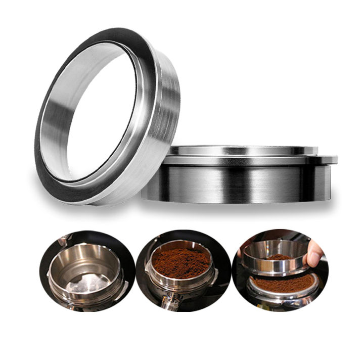 515357.55858.35mm Stainless Steel Inligent Dosing Ring Brewing Bowl Coffee Powder For Espresso Barista Funnel Portafilter