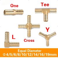 Brass Fitting Copper Pagoda Connector Pipe Fittings 2 3 4 Way Straight/L/Tee/Y/Cross 4/5/6/8/10/12/16/19mm For Gas/Water Tube