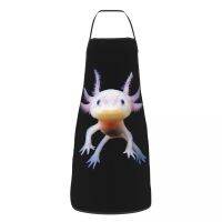 Cute Axolotl Salamander Apron Adult Women Men Chef Tablier Cuisine for Cooking Kitchen Amphibian Mexican Walking Fish Gardening