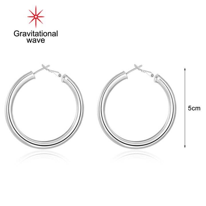 gravitational-wave-women-hoop-earrings-solid-color-stainless-vintage-smooth-surface-hoop-earrings-female-accessory