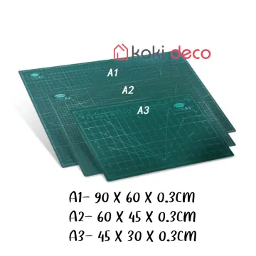 Nine Sea A1 A2 A3 A4 Double Printed Green Cutting Mat Paper Cutting Project  Work Pad Board with Scale For Paper Crafts Model