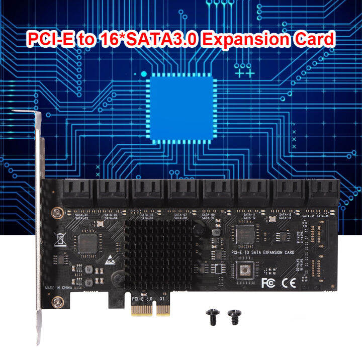 vktech-อะแดปเตอร์-pcie-sa3116j-16พอร์ต6gbps-x1-pci-express-ไปยังการ์ดเอ็กซ์แพนชัน-sata-3-0