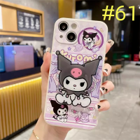 สำหรับ Realme 11 10 9i 9 8 7i C53 C55 C21Y C25Y C21 C20 C11 C17 C15 C12 C1 C25S X3น่ารัก Sanrio Kuromi Cinnamoroll กรณีพร้อมขาตั้งโทรศัพท์