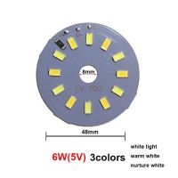 แผงวงจร5730 SMD แบบกลม5W 10W 30W หลอดไฟแหล่งกำเนิดแสงลูกปัดแสงเอลอีดีหรี่แสงได้ไฟกระแสตรง5V สีขาวสำหรับซ่อมและให้ความอบอุ่นแบบ DIY