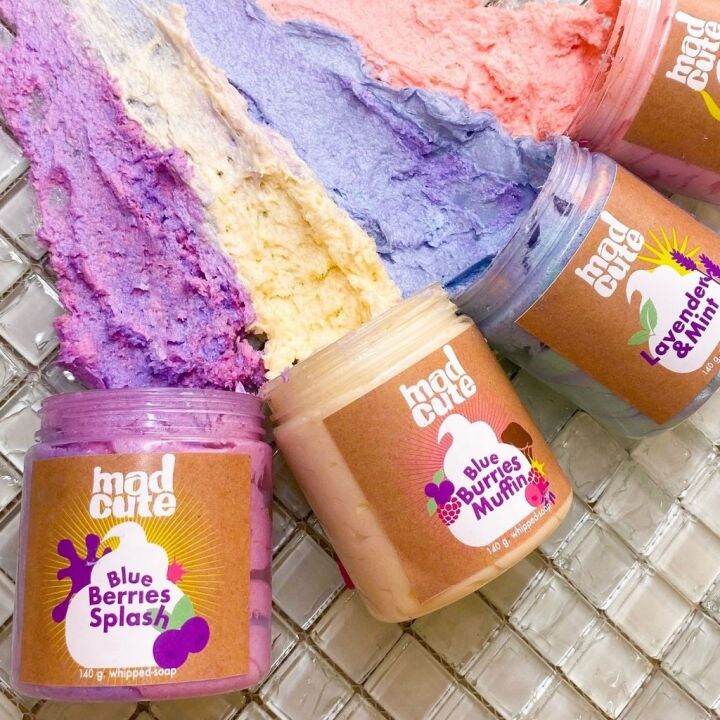 madcute-whipped-soap-สบู่วิปครีม-ออร์แกนิค-น้ำหอมนำเข้า-เกรดพรีเมี่ยม-กลิ่น-blueberry-muffin-140-g