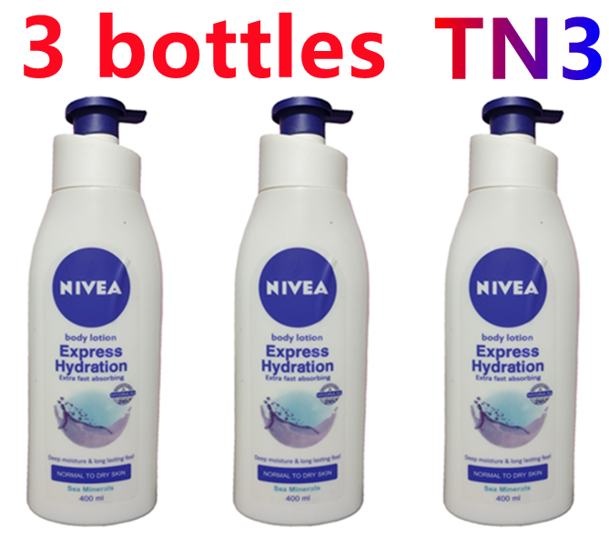 3 bottles NIVEA body lotion Express Hydration400ML Lazada PH