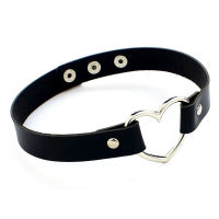 1 Collar Punk รอบ Gothic Goth Choker Harajuku น่ารัก PU หนังคอหัวเข็มขัด Rivet เข็มขัด Love Heart Garters สำหรับผู้หญิง Plus