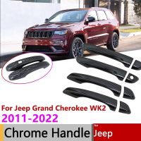 สำหรับ Jeep Grand Ckee WK2 WK 2011 ~ 2022ชุดแต่งฝาครอบมือจับประตูคาร์บอนไฟเบอร์อุปกรณ์เสริมภายนอก