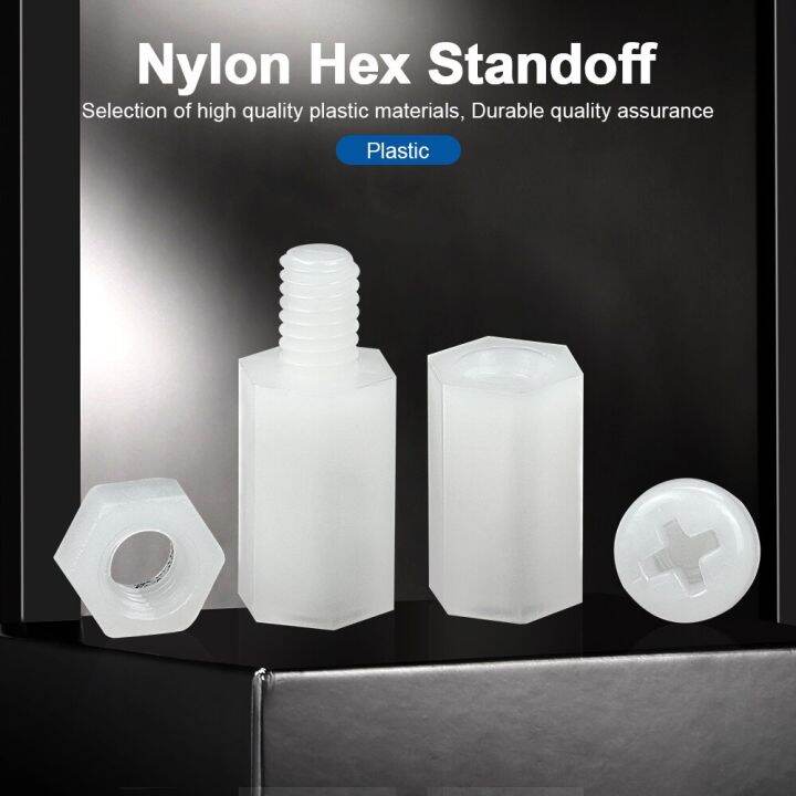 nindejin-nylon-hex-standoff-male-female-standoff-spacer-assortment-kit-insulation-white-nylon-bolt-amp-nut-motherboard-pcb-standoff