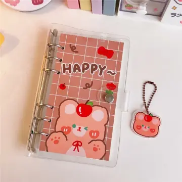 2024 Cute Cartoon Kawaii Notebook Mini Three-hole Loose-leaf Book