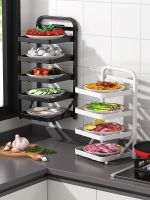 [COD] multi-functional side dish tray multi-layer hot preparation storage plate artifact shelf