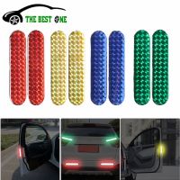 4 Colors Sign Night Lamp Alarm Car Reflective Strips Door Bumper Front And Rear Sticker Safety Mark Anti-collision Warning Tape Work Safety Lights