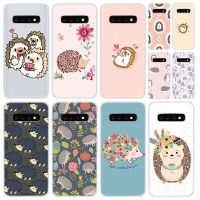 ☂ Soft Silicone Case For Samsung Galaxy S21 S20 Uitra S10 S9 S8 Plus Lite Ultra S20fe S10e S7Edge Cartoon Hedgehog