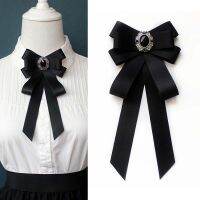 【44 Styles】Vintage Black Bow Tie Crystal Pearl Ribbon Neckties Women Men Students Uniform Accessories