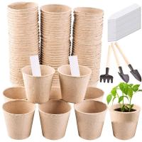 50Pcs 6cm Environmental protection Garden Round Peat Pots Plant Seedling Starters Cups Nursery Herb Seed Tray Planting Tools