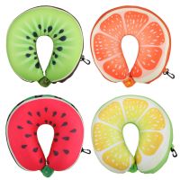 Fruit U Shaped Nanoparticles Neck Watermelon Lemon Kiwi Car Pillows Soft Cushion Textile18