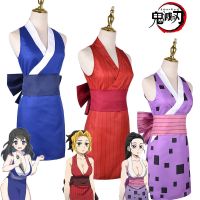 Anime Demon Slayer Season 2 Suma Hinatsuru Makio Cosplay Costume Uzui Tengen Wives Uniform Sexy Dress Entertainment District Arc